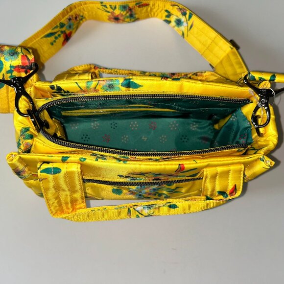 Lug Jitterbug Crossbody Bag Bouquet Yellow Floral Print - Picture 6 of 9